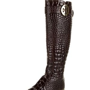 Tory Burch crocodile riding shoes